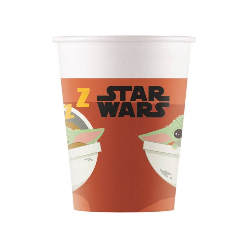 8 GOBELETS EN CARTON STAR WARS THE MANDALORIAN 200 ML 