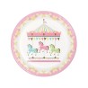 8 ASSIETTES EN CARTON THEME CAROUSEL 23 CM