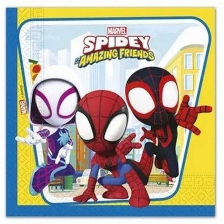 20 SERVIETTES SPIDEY ET SES AMIS  33 X 33 CM 