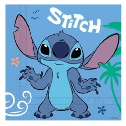 20 SERVIETTES EN PAPIER THEME STITCH 33 X 33 CM