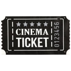 20 SERVIETTES PAPIER TICKET CINEMA 40 X 33 CM