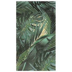 20 SERVIETTES BIRTHDAY JUNGLE VERT ET OR 40 X 33 CM