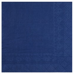 25 SERVIETTES PAPIER CRYSTAL BLEU ROI COL 8 33 X 33 CM