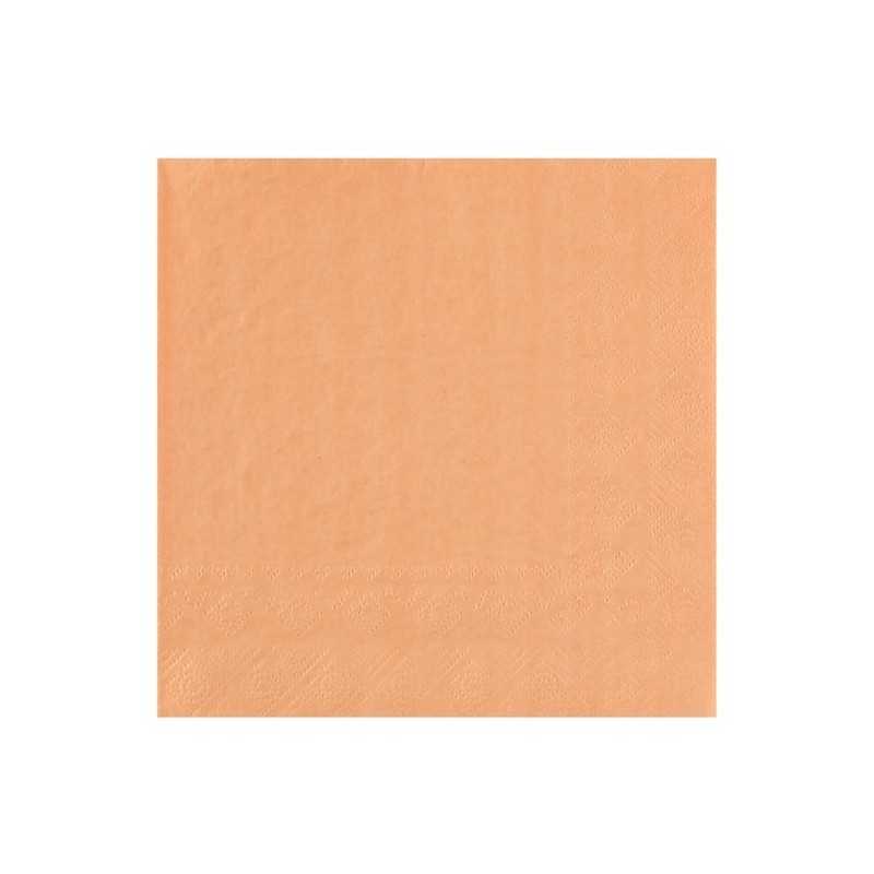 25 SERVIETTES PAPIER CRYSTAL CORAIL OU PECHE COL 22 33 X 33 CM