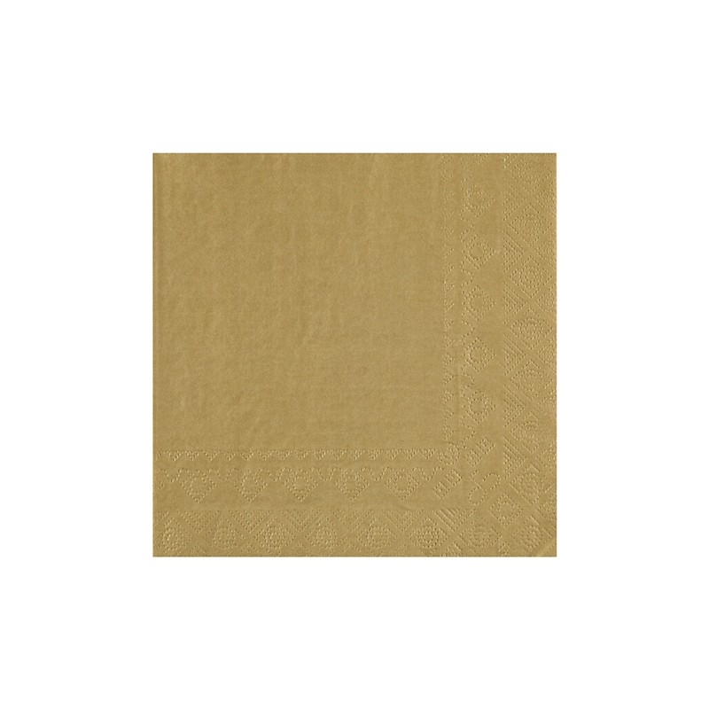 25 SERVIETTES PAPIER CRYSTAL NATUREL COL 26 33 X 33 CM