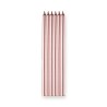 6 BOUGIES LONGUES ROSE GOLD 15 CM