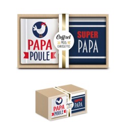 COFFRET MUG CHAUSSETTES PAPA POULE 