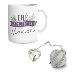 COFFRET MUG + BOULE A THE/ THE LA PLUS BELLE MAMAN 