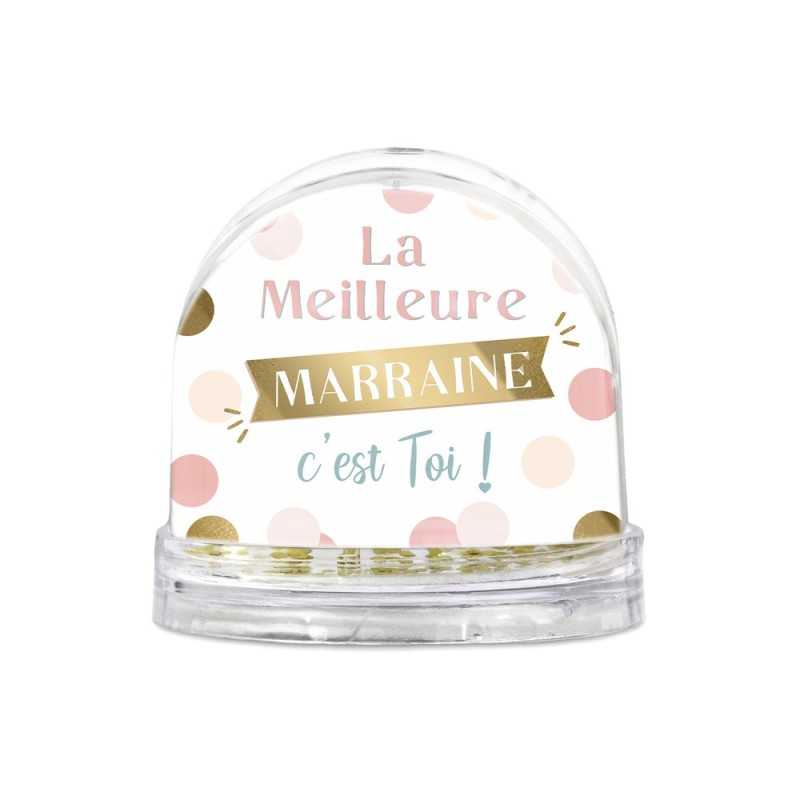 BOULE A NEIGE LA MEILLEURE MARRAINE C'EST TOI