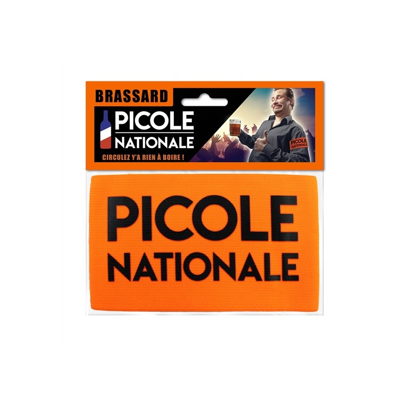 BRASSARD DE POLICE ORANGE FLUO PICOLE NATIONALE