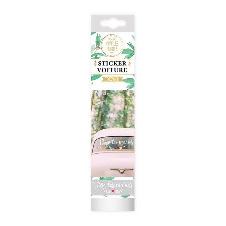 STICKER DE VOITURE MARIAGE : VIVE LES MARIES