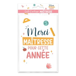 CARTE + ENVELOPPE MAITRESSE 