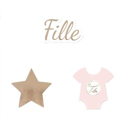TRIO DECORATION DE TABLE BABY FILLE 