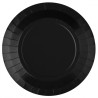 10 ASSIETTES CARTON RAINBOW RONDE NOIR  22 CM 