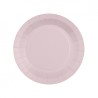 10 ASSIETTES CARTON RAINBOW RONDE ROSE PASTEL   18 CM 