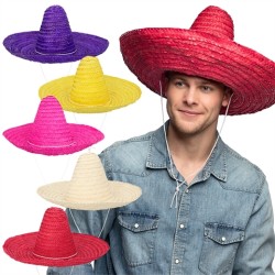 CHAPEAU SOMBRERO COULEURS ASSORTIS 