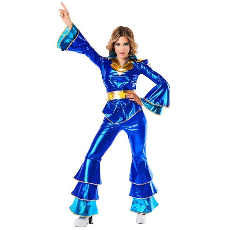 DEGUISEMENT FEMME DANCING QUEEN BLEU TAILLE XL 