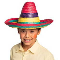 CHAPEAU SOMBRERO ENFANT MULTICOLORE 40 CM 