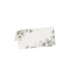 8 MARQUE-PLACES JARDIN BOTANIQUE PAPIER VERT SAUGE ET BLANC 8 X 4 CM 