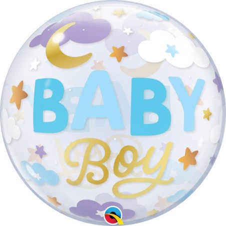 BALLON BUBBLE BABY BOY 56 CM 