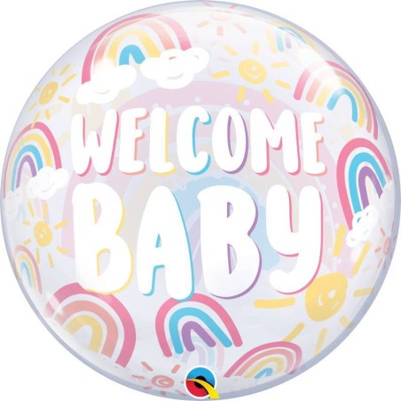 BALLON BUBBLE WELCOME BABY 56 CM 