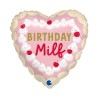 BALLON METALLIQUE COEUR BIRTHDAY MILF CUP CAKE 46 CM 