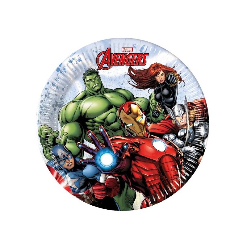 8 ASSIETTES AVENGERS 19.5 CM 