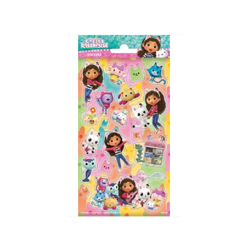 STICKERS OU AUTOCOLLANTS PAILLETTES GABBYCHAT OU GABBY'S DOLLHOUSE 102 X 200 MM