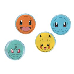 4 BALLES REBONDISSANTES POKEMON - JEU A PINATA 4 CM