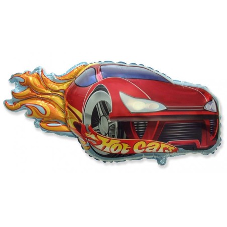 BALLON METALLIQUE FORME VOITURE HOT CARS 79 X 43 CM 