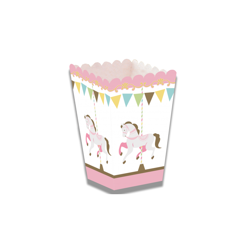 12 CONTENANTS OU BOITE CARTON THEME CARROUSEL
