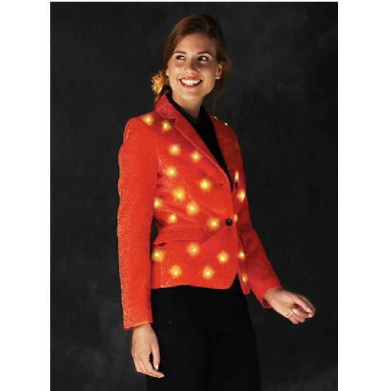 DEGUISEMENT VESTE ROUGE PAILLETTE TAILLE STANDARD 