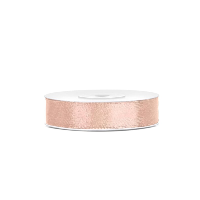 RUBAN  PECHE OU ROSE GOLD 12 MM X 25 M