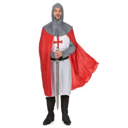 DEGUISEMENT CHEVALIER CROISE BLANC ET ROUGE TAILLE XL