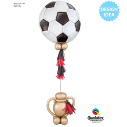 BALLON METALLIQUE ROND BALLON DE FOOT 92 CM