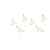 6 CAKE TOPPERS COMMUNION OU MARIAGE COLOMBE BLANCHE 14.5 CM