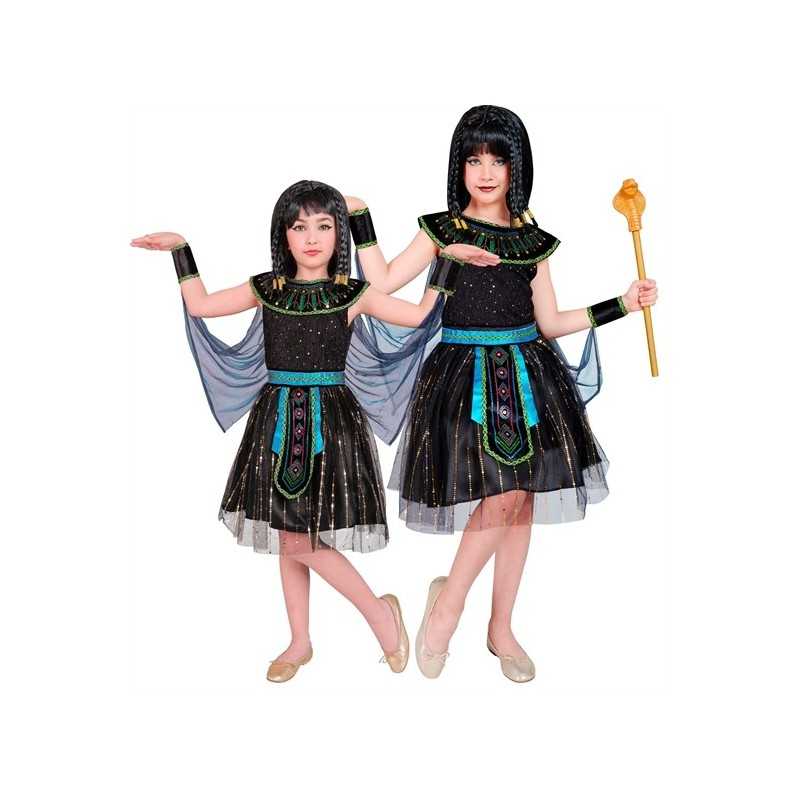 DEGUISEMENT ENFANT EGYPTIENNE NOIRE COURTE TAILLE 128 CM 