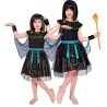 DEGUISEMENT ENFANT CLEOPATRE EGYPTIENNE NOIRE COURTE TAILLE 116 CM 