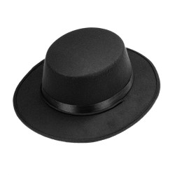 CHAPEAU ROND NOIR ( ZORRO OU ESPAGNOL )