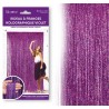 RIDEAU LAMELLE FRANGES VIOLET HOLOGRAPHIQUE 100 CM X 200 CM