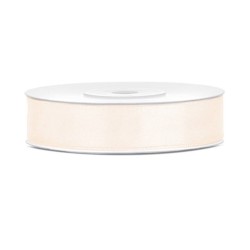 RUBAN SATIN CREME 12 MM X 25 M
