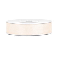 RUBAN SATIN CREME 12 MM X 25 M