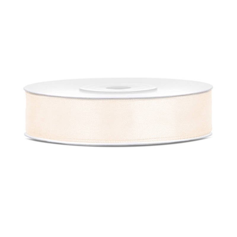 RUBAN SATIN CREME 12 MM X 25 M RUBAN SATIN CREME 12 MM X 25 M