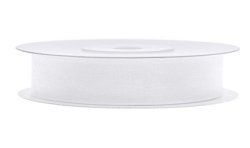 RUBAN SATIN BLANC 25 MM X 25 M