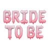 BALLON METALLIQUE LETTRE ROSE BRIDE TO BE 45 X 350 CM 