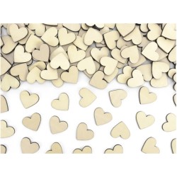 CONFETTIS COEUR BOIS 2 X 2 CM 