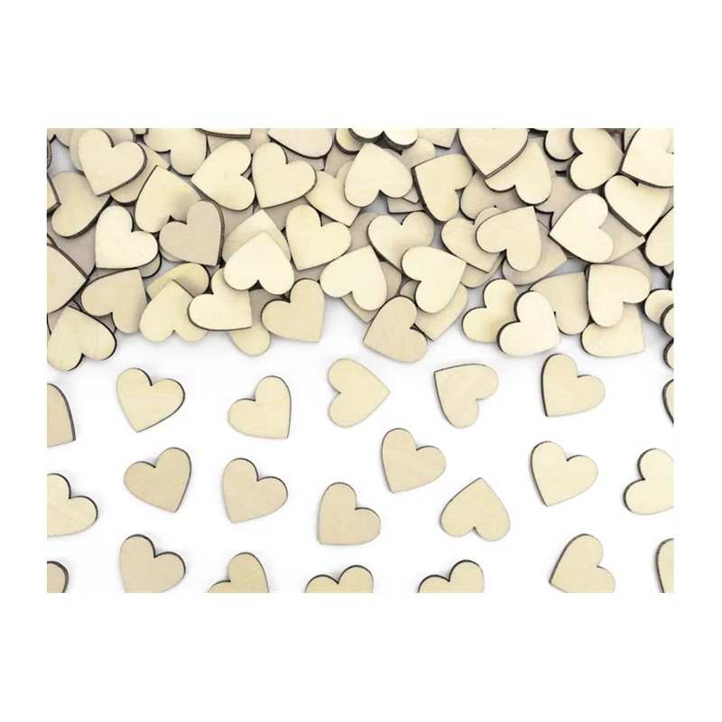 CONFETTIS COEUR BOIS 2 X 2 CM 