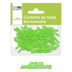 CONFETTIS DE TABLE JOYEUX ANNIVERSAIRE VERT