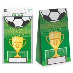 6 SACHETS EN PAPIER FOOTBALL