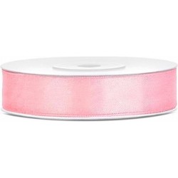 RUBAN SATIN ROSE12 MM X 25 M